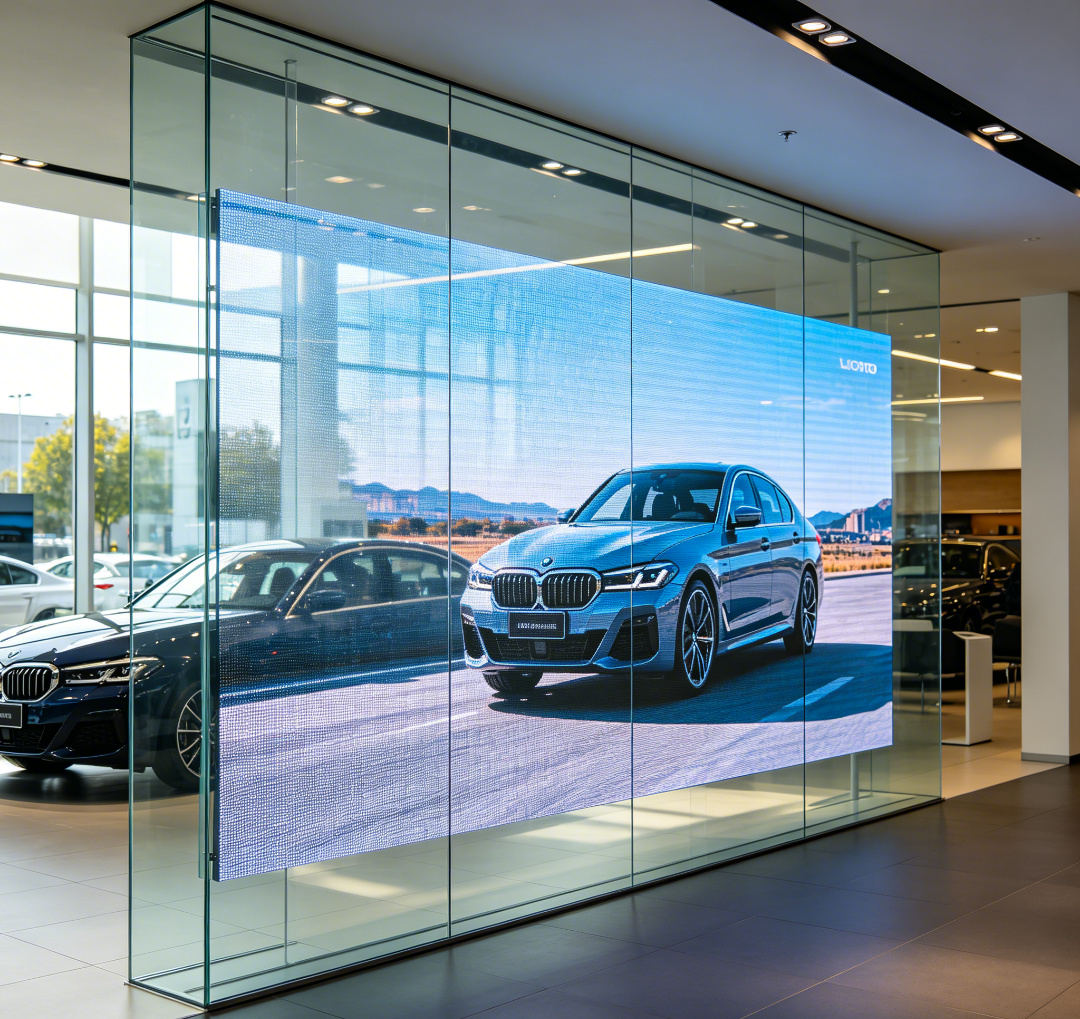 Indoor Transparent LED Screen for Retail Windows & Glass Walls