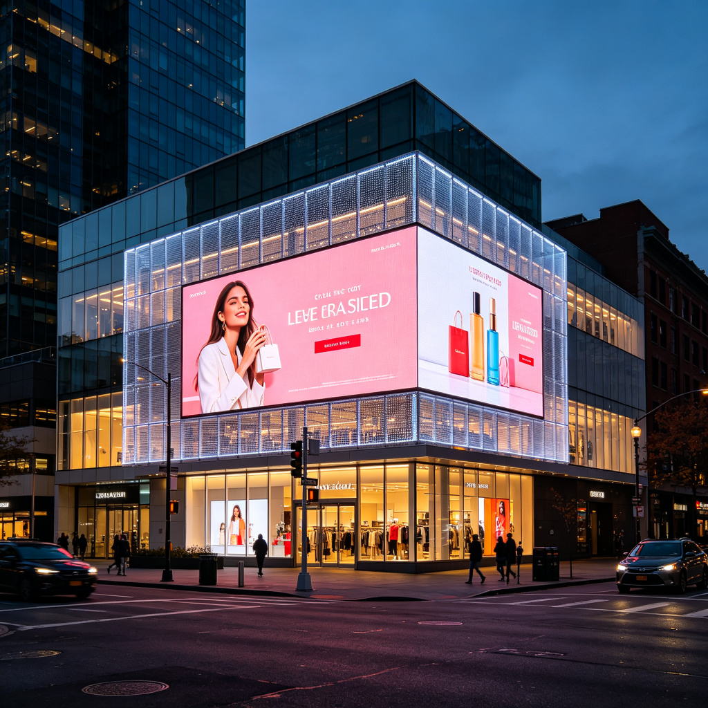 Outdoor Transparent Curtain LED Screen | OL-CT P3.9-P10.4 | ONLY LED