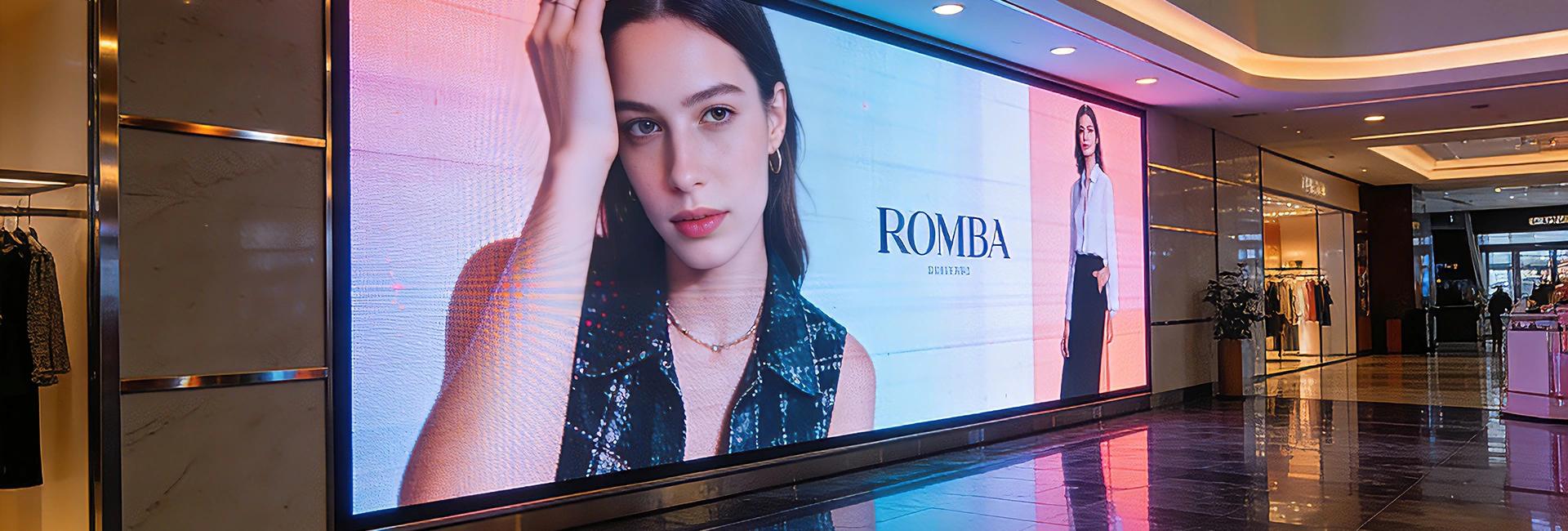 Retail store LED advertising wall